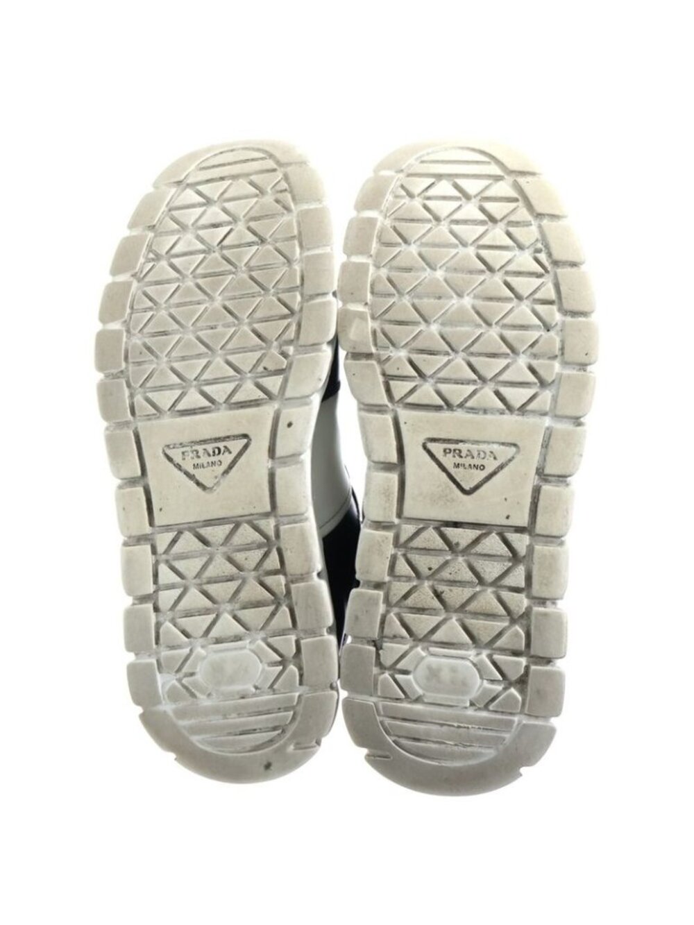 Prada Leather Lace Up Sneakers White Black - Picture 5 of 6